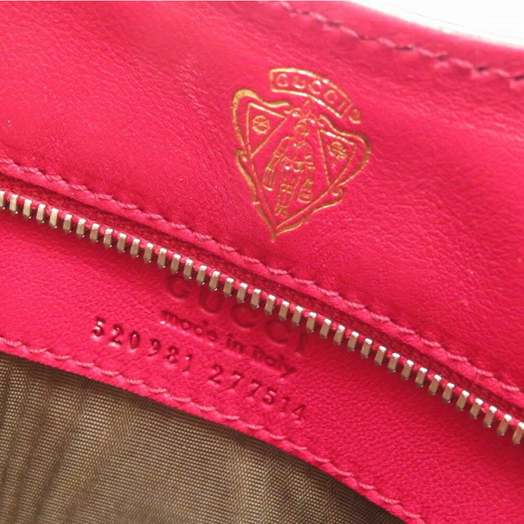 Gucci Matte Crocodile Stirrup Handbag Pink - Picture 9 of 10